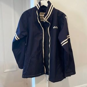 Equine couture navy stripe wind breaker